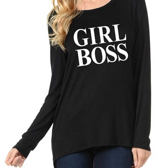 The Market Place By GRTMX Tops - 5⭐️ Rated😍 “GIRL BOSS" Graphic T - Black